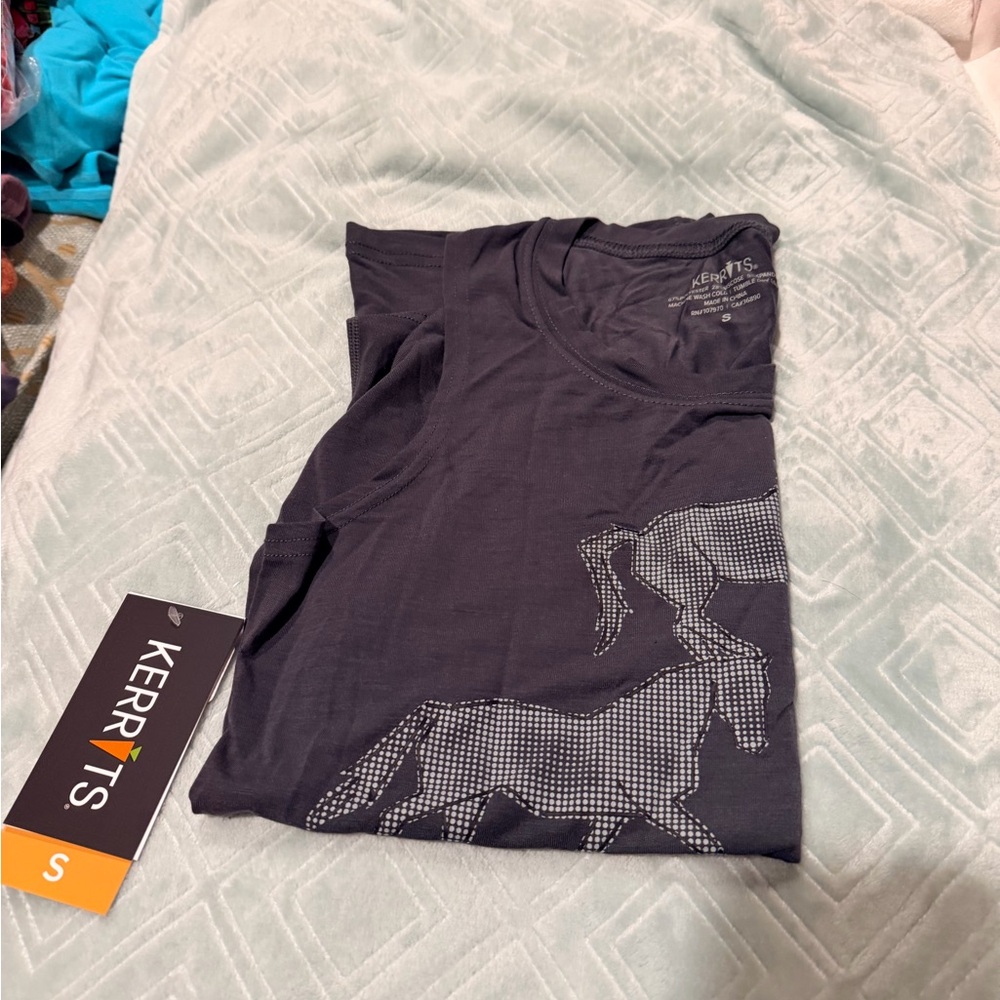 Kerrits Black Shirt with Horse Design NWT